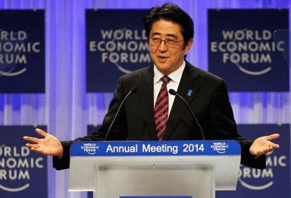 原文配圖：日本首相安倍晉三在紐約參加了聯(lián)合國大會一般性辯論。