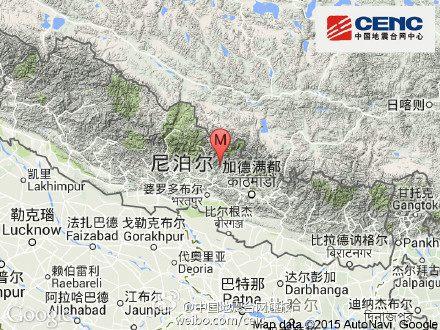 尼泊爾發(fā)生8.1級(jí)地震 加德滿都多處房屋倒塌