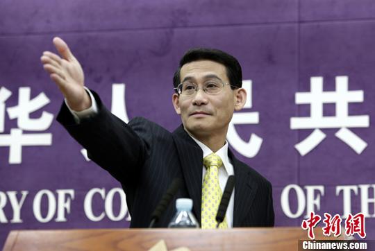 圖為商務(wù)部新聞發(fā)言人沈丹陽。（資料圖） 中新社發(fā) 李慧思 攝