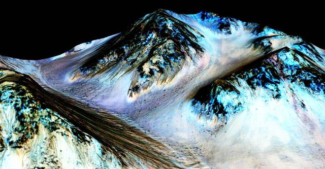 美宇航局確認(rèn)火星表面存在流動(dòng)的液態(tài)水